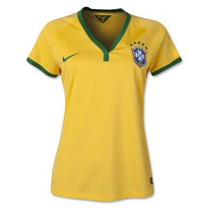 Camiseta nueva Brasil de la Seleccion Mujer Primera WC2014