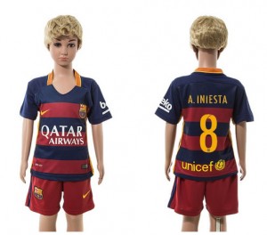 Camiseta nueva del Barcelona 2015/2016 8 Niños Home