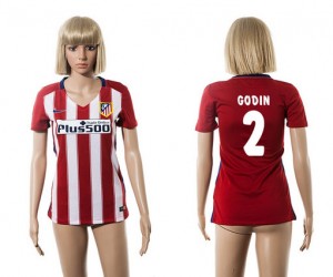 Mujer Camiseta del 2 Atletico Madrid 2015/2016