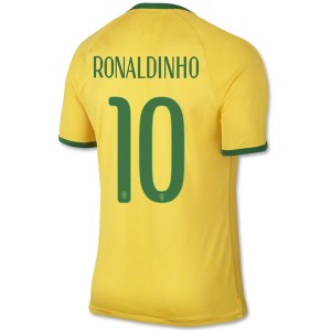Camiseta del Ronaldinho Brasil de la Seleccion Primera WC2014