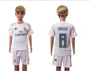 Niños Camiseta del 8 Real Madrid Home 2015/2016
