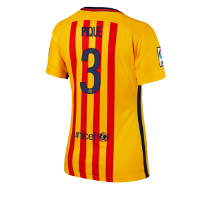 Camiseta Barcelona Numero 03 Segunda Equipacion 2015/2016 Mujer