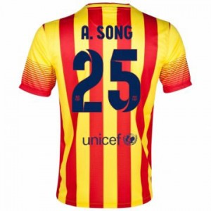 Camiseta nueva Barcelona A.Song Equipacion Segunda 2013/2014