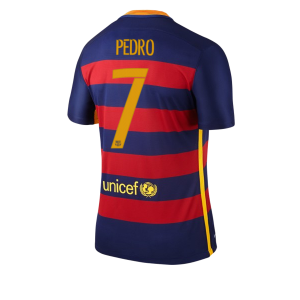 Camiseta nueva del Barcelona 2015/2016 Equipacion Numero 07 PEDRO Primera
