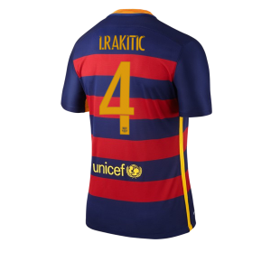 Camiseta nueva del Barcelona 2015/2016 Equipacion Numero 04 RAKITI Primera