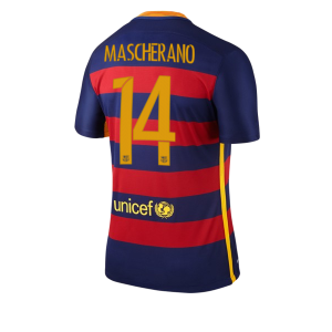 Camiseta de Barcelona 2015/2016 Primera Numero 14 MASCHE Equipacion