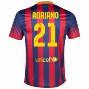 Camiseta Barcelona Adriano Primera Equipacion 2013/2014