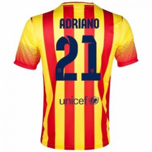 Camiseta de Barcelona 2013/2014 Segunda Adriano Equipacion