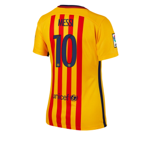 Camiseta nueva del Barcelona 2015/2016 Equipacion Numero 10 Mujer Segunda