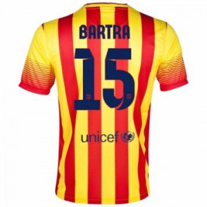 Camiseta nueva Barcelona Bartra Equipacion Segunda 2013/2014