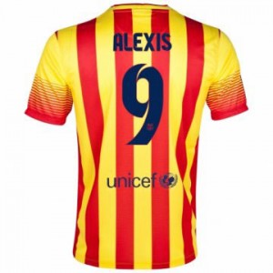 Camiseta del Alexis Barcelona Segunda Equipacion 2013/2014