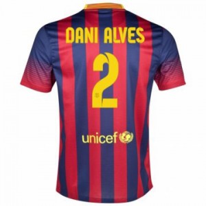 Camiseta de Barcelona 2013/2014 Primera Dani Alves Equipacion
