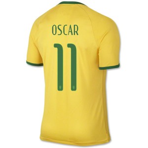 Camiseta Brasil de la Seleccion Oscar Primera WC2014