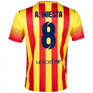 Camiseta del A.iniesta Barcelona Segunda Equipacion 2013/2014