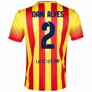 Camiseta nueva Barcelona Dani Alves Equipacion Segunda 2013/2014