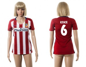 Mujer Camiseta del 6 Atletico Madrid 2015/2016