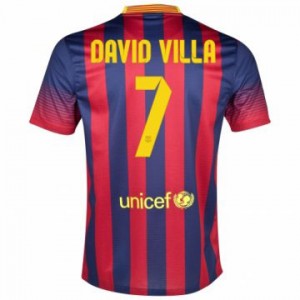 Camiseta nueva Barcelona David Villa Equipacion Primera 2013/2014