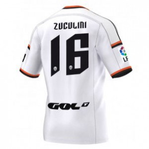 Camiseta nueva del Valencia 2014/2015 Equipacion Bruno Zuculini Primera