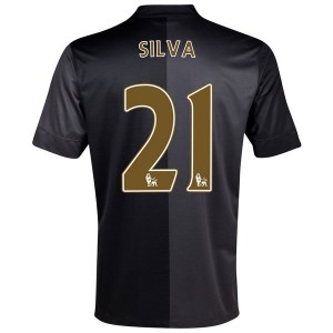 Camiseta nueva del Manchester City 2013/2014 Silva Segunda