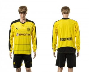 Camiseta de Dortmund 15/16 Primera Manga Larga