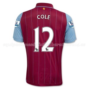 Camiseta Aston Villa Cole Primera Equipacion 2014/15