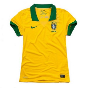 Mujer Camiseta del Brasil de la Seleccion Primera 2013/2014